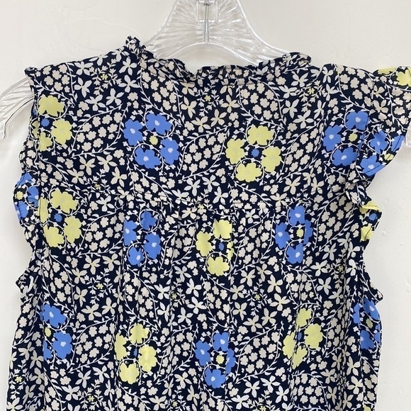 Loft Floral Button Ruffle Sleeve Blouse Women’s Size XS - Picture 11 of 11